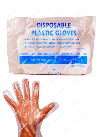 Guantes plástico 100 uds