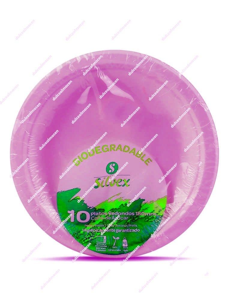 Silvex plato bio redondo 18 cm 10 uds