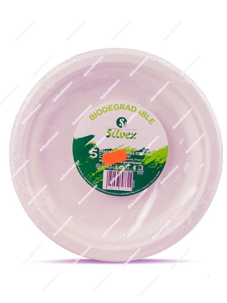 Silvex plato bio redondo 22 cm 5 uds