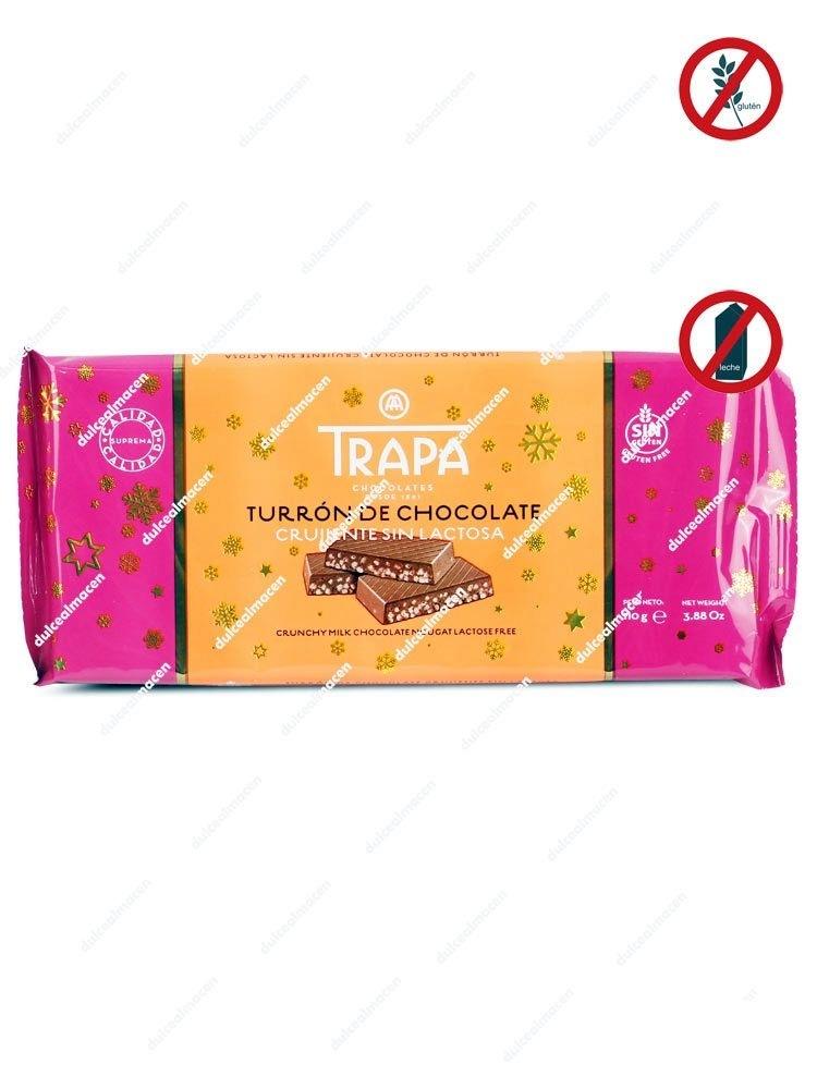 Trapa Turrón Chocolate Crujiente sin Lactosa 110 gr