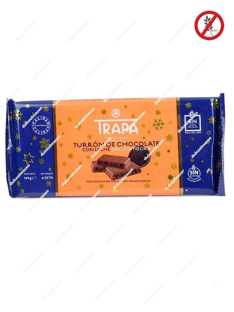 Trapa Turrón Chocolate con Leche y Galleta Negra 120 gr