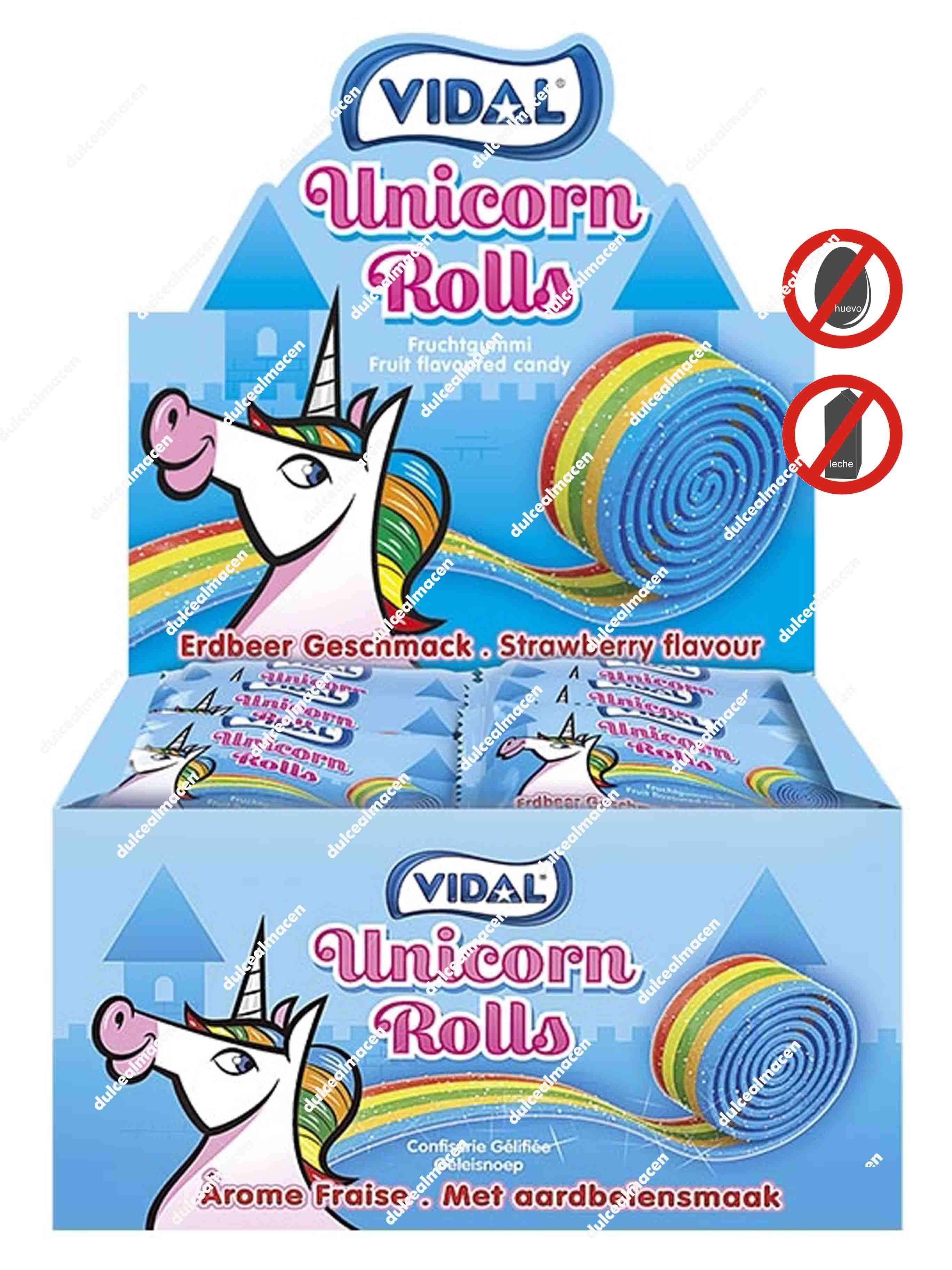 Vidal unicorn rolls 24 uds