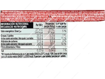 Nestlé Extrafino Tableta Sabor Dulce de Leche 83 gr