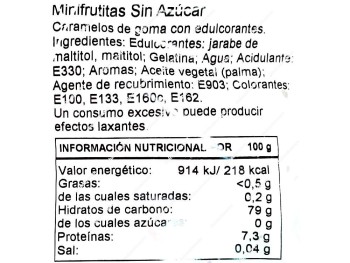Mininolas Frutitas 1 kg Sin Azúcar