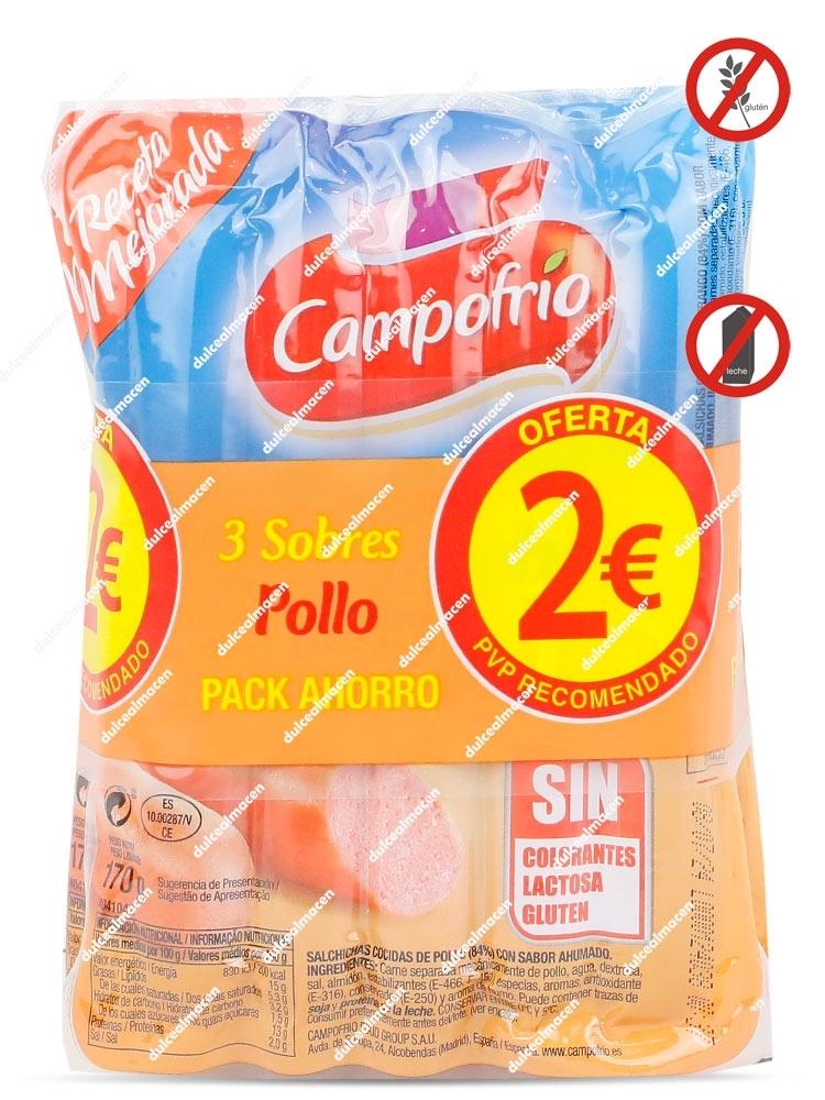 Campofrio salchichas pollo pack 3