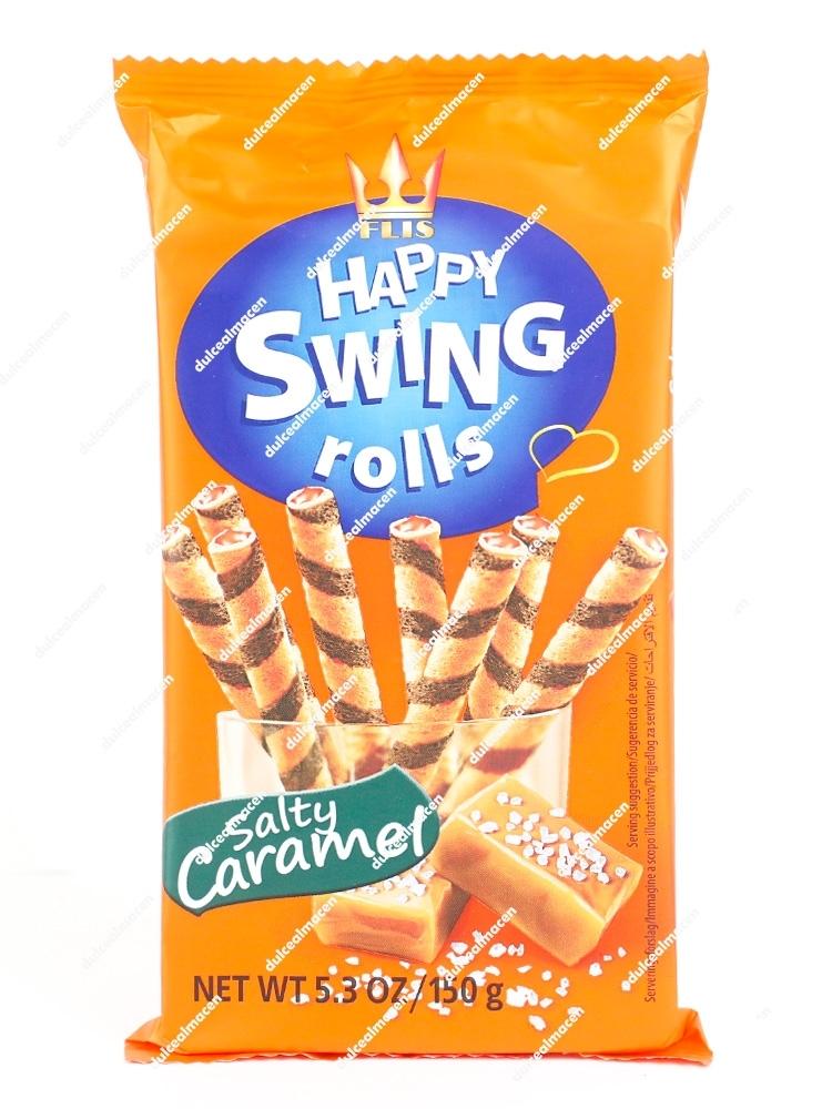 Flis Happy Swing Rolls Barquillo Relleno Salty Caramel 150 gr