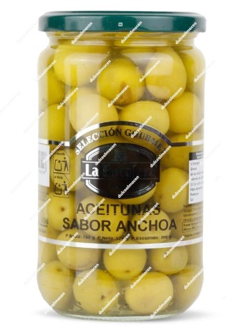 La Encajera Aceituna Sabor Anchoa Tarro Cristal 780gr