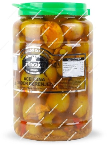 La Encajera Aceituna Sabor Berenjena Deshuesada cubo 1,4kg