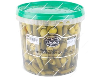La Encajera Aceituna Rellena Pepinillo cubo 3,8kg
