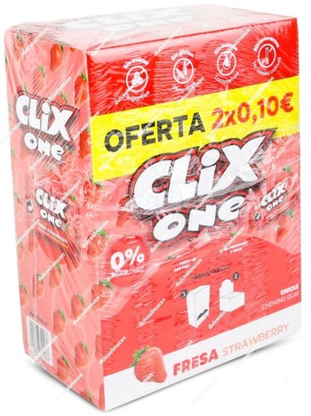 Clix Chicles Fresa Sin Azúcar 150 uds