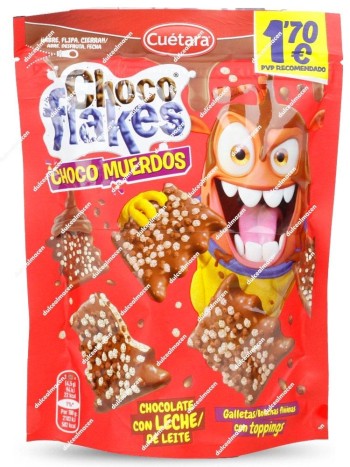 Cuetara choco flakes bañado chocoleche PVP 1,70
