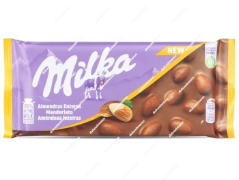 Milka Tableta con Almendras Enteras 90gr