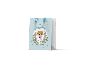 Mi primera comunión bolsa papel niño lentejuelas
