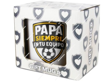 Taza Regalo Papá Siempre en mi Equipo