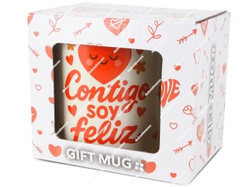 Taza Regalo Contigo Soy Feliz