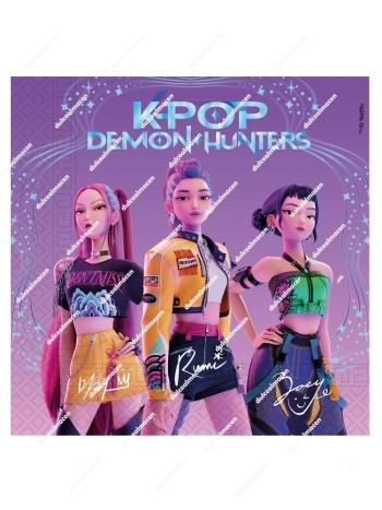 Decorata Party K-Pop Demon Hunters 20 Servilletas