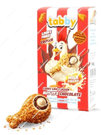 Tabby Pollo Chocolate Crujiente 50 gr