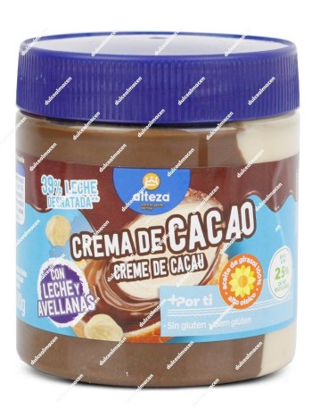 Alteza Crema De Cacao Duo Avellanas y Leche 500gr