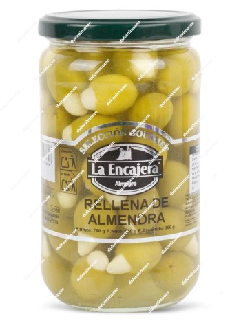 La Encajera Aceituna Rellena de Almendra Tarro de Cristal 780 gr