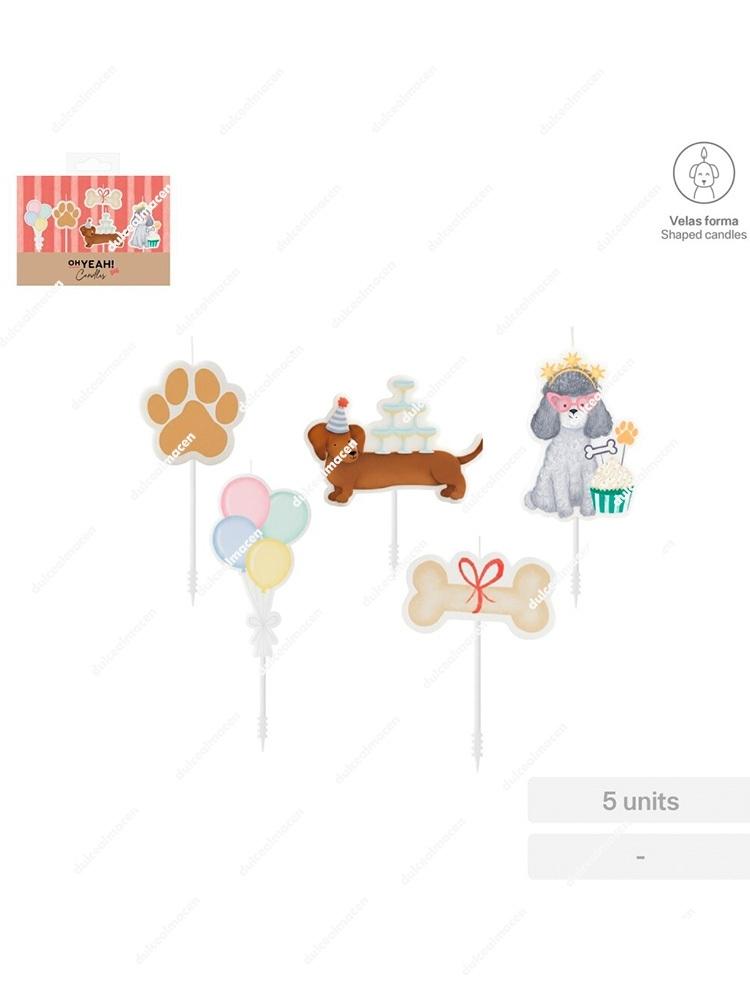 Oh Yeah! Velas Perritos 5 uds