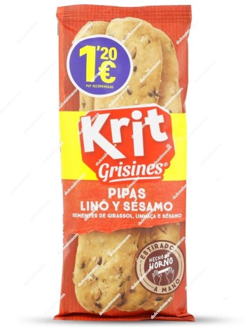 Krit Grisines Pipas Lino y Sésamo 70 gr.