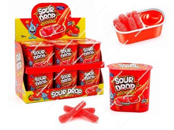 Profisa Sour Drop Gummy Stick Fresa 18 uds