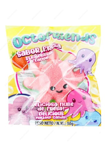 Octofriends Nubes Pulpos Sabor Fresa 12 uds