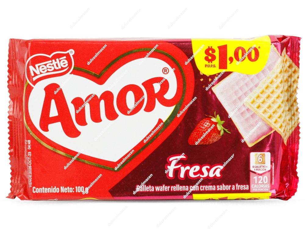 Amor Wafer Fresa 100gr