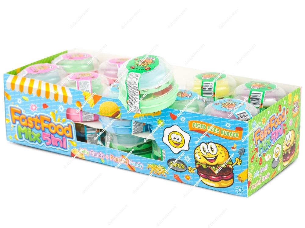 Fast Food Gymmy Mix 5 in 1 20 uds