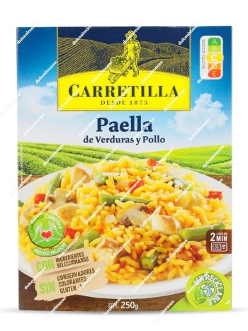 Carretilla Paella de Verduras y Pollo 250 gr