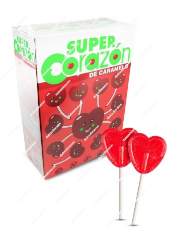 Cerdan Piruletas Super Corazón Cereza 80 uds