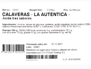 CFV Calaveras Ácidas 290 uds