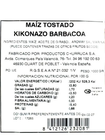 Churruca Kikonazo Barbacoa 1 kg