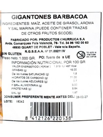 Churruca Gigantones Barbacoa 1 kg