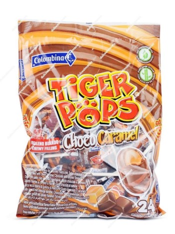 Cool tiger pops choco/caramelo 24 uds