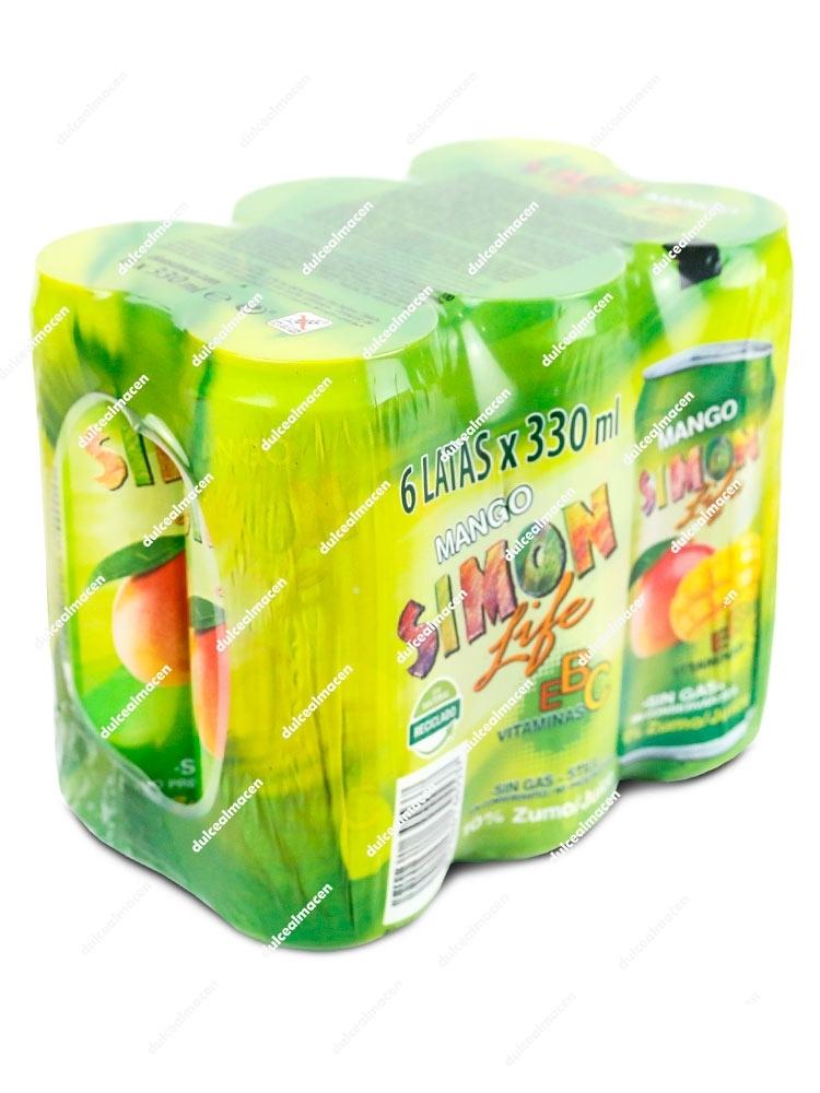 Simón Life mango 330 ml. Pack 6